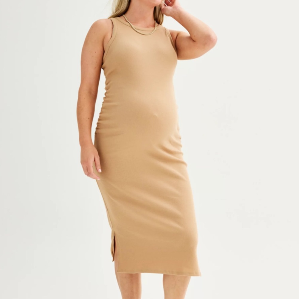 Tan Sleeveless Dress
